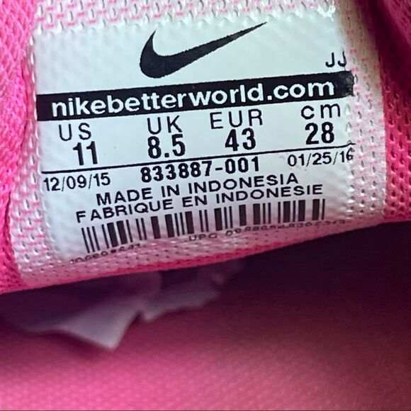 Nike Air Max Thea EM Running Training Black Pink Casual Shoes Womens Size 11 - Picture 7 of 7